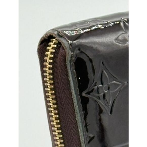 LOUIS VUITTON Merlot Monogram Patton Leather Zip Continental Wallet*purple EUC - Picture 8 of 15